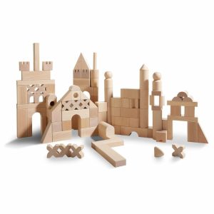 Basic Building Blocks 102 Piece Extra Large Wooden Starter Set  |  Wooden Stacking Toys & Arranging Games