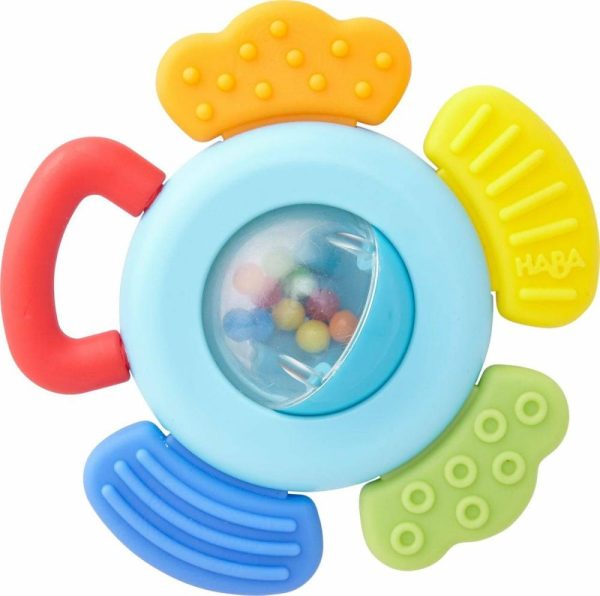 Blossom Plastic Baby Rattle & Teething Toy  |  Grasping + Teething Toys