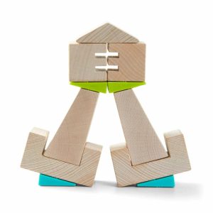 Crooked Towers Wooden Blocks  |  Shape Sorters + Stacking Toys