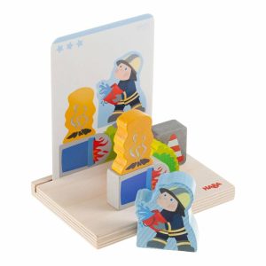 Fire Brigade Stacking Toy  |  Wooden Stacking Toys & Arranging Games