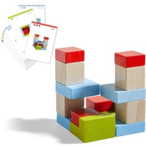 Four By Four 3D Arranging Game Wooden Building Blocks  |  Shape Sorters + Stacking Toys