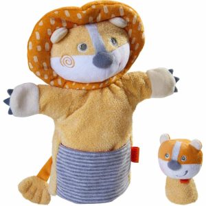 Glove Puppet Lion With Baby Cub Finger Puppet  |  Puppets