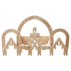 Interlocking Wooden Blocks Construction Set  |  Wooden Building Blocks