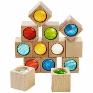 Kaleidoscopic Colored Prisms Building Blocks  |  Wooden Building Blocks