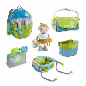 Maxime On The Go: Deluxe Baby Doll Bundle  |  Doll Clothes + Accessories