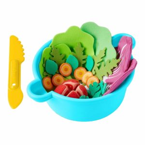 Mixed Salad Bowl With Felt Veggies  |  Pretend Play Food