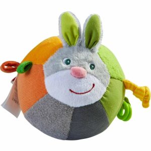 Soft Bunny Ball With Rattling Effects  |  Plush Baby Toys