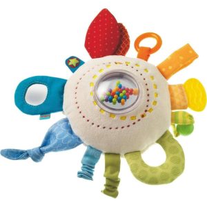 Teether Cuddly Rainbow Round Activity Toy  |  Plush Baby Toys